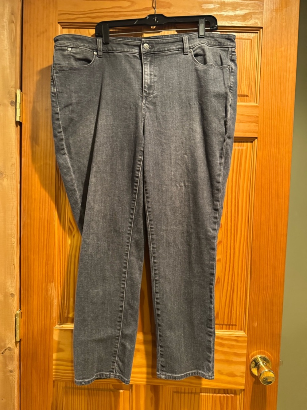 Talbots Women's Charcoal Slim Ankle Jeans Size 18W